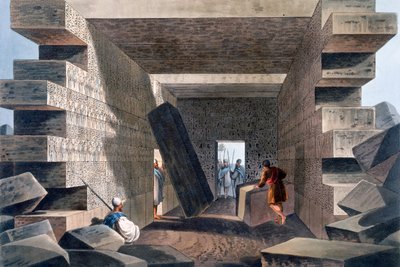 Interior of the Temple of Jupiter Ammon, near Alexandria, plate 71 from 